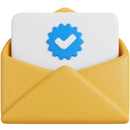 Courrier vérifié  3D Icon