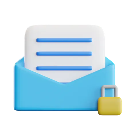 Courrier verrouillé  3D Icon