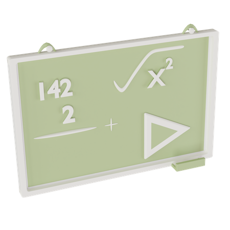 Cours de mathématiques  3D Icon