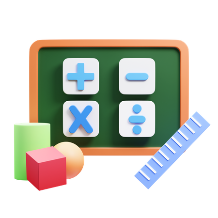 Cours de mathématiques  3D Icon