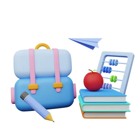 Cours de mathématiques  3D Illustration