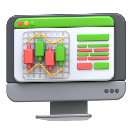 Cours de trading en ligne  3D Icon