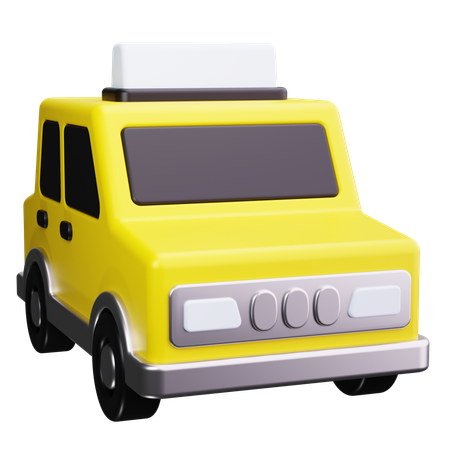 Trajet en taxi  3D Icon