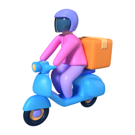 Scooter de livraison  3D Icon