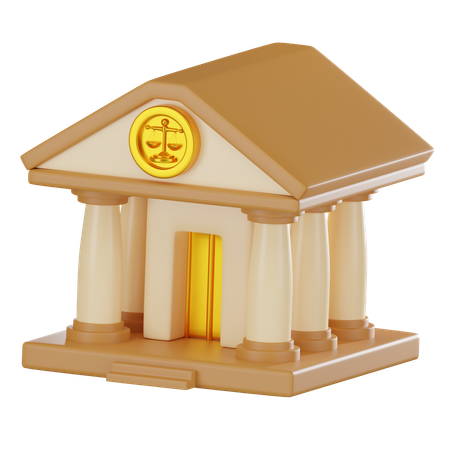 裁判所の建物  3D Icon