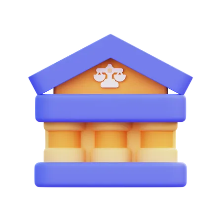 Court Building  3D Icon