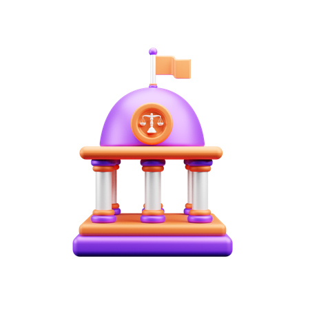 Court Building  3D Icon