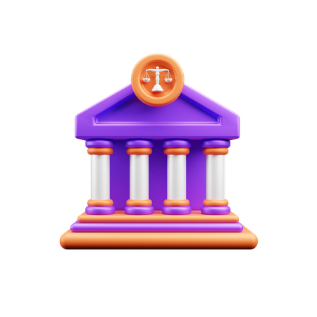 Court Building  3D Icon