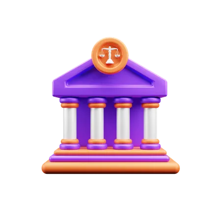 Court Building  3D Icon