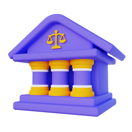 Court Building  3D Icon