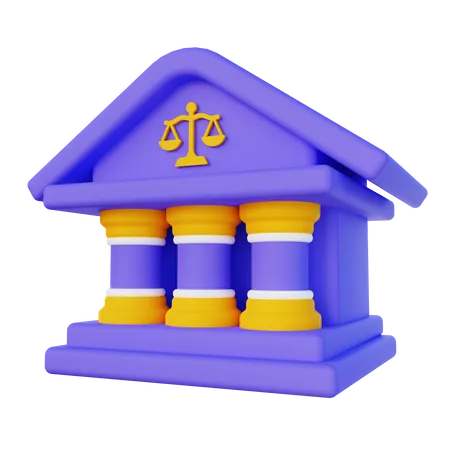 Court Building  3D Icon