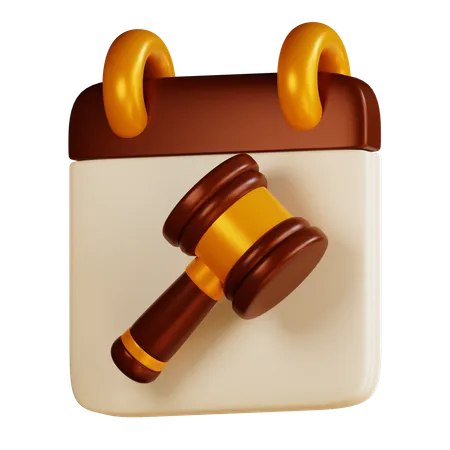 Court Date  3D Icon