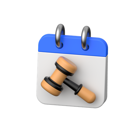 Court Date  3D Icon