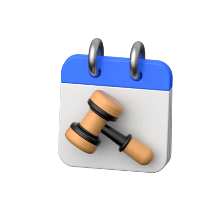 Court Date  3D Icon