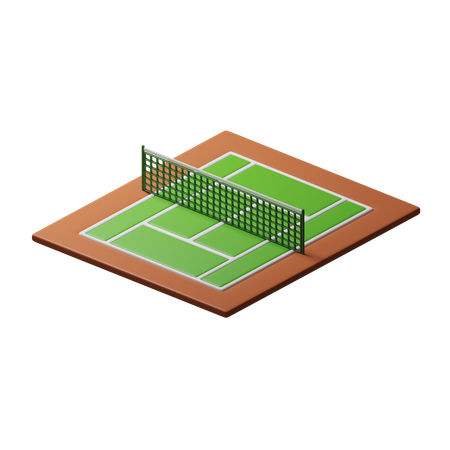 Court de tennis  3D Icon