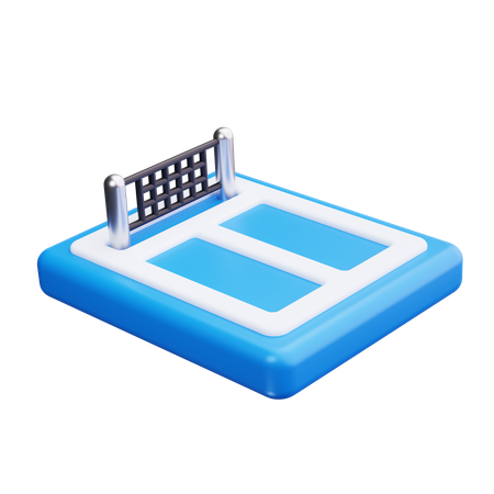 Court de tennis  3D Icon