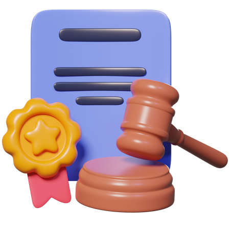 법원 결정  3D Icon