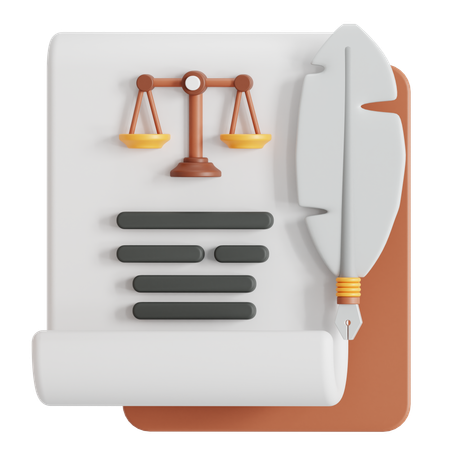 裁判所文書  3D Icon