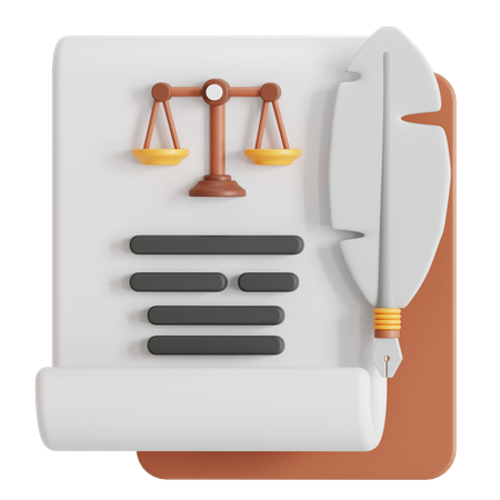 Court Document  3D Icon