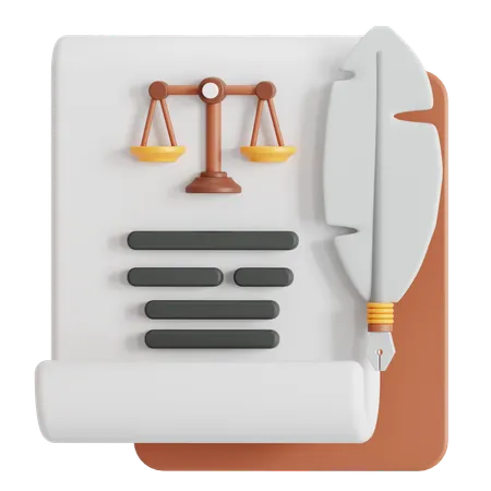 Court Document  3D Icon