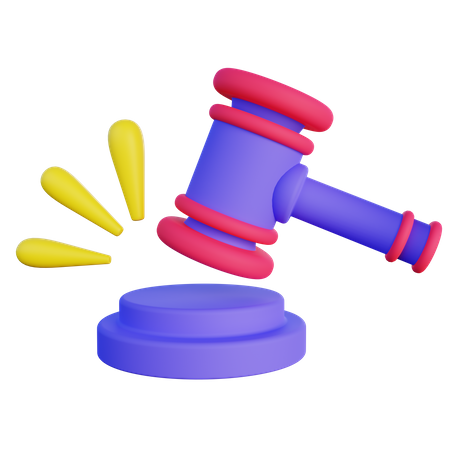 Court Gavel  3D Icon