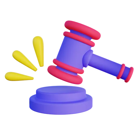 Court Gavel  3D Icon