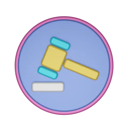 Court Hammer  3D Icon