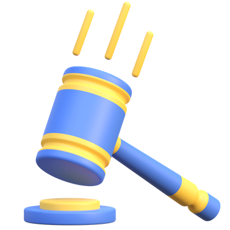 Court Hammer  3D Icon