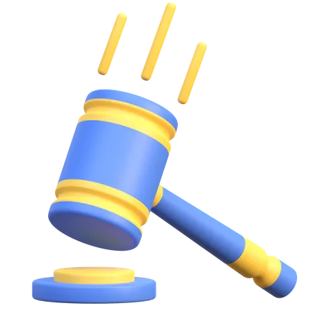 Court Hammer  3D Icon