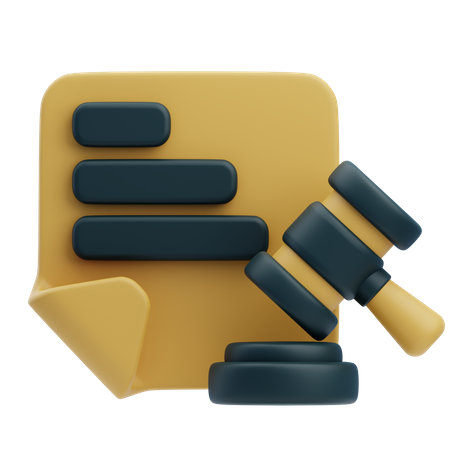 Court Paper  3D Icon