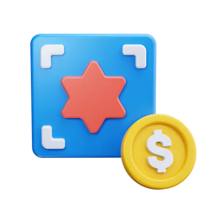 Coût en dollars  3D Icon