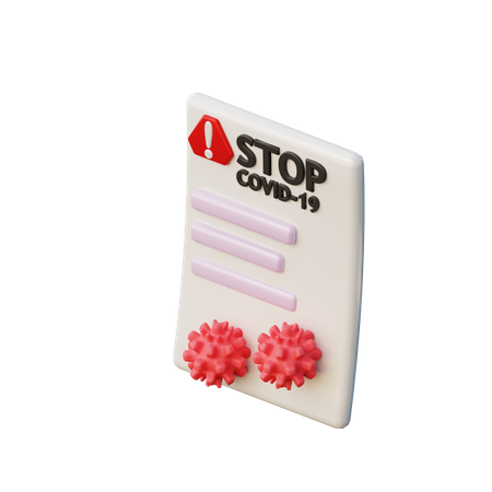 Covid-19 Article  3D Icon