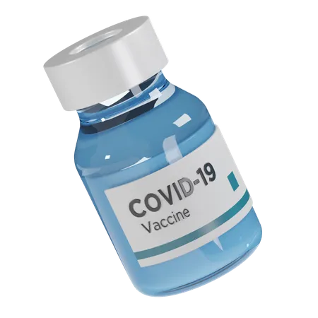 Covid 19 Impfstoffflasche Auf Transparentem Hintergrund 3 D Abbildung 3D Illustration