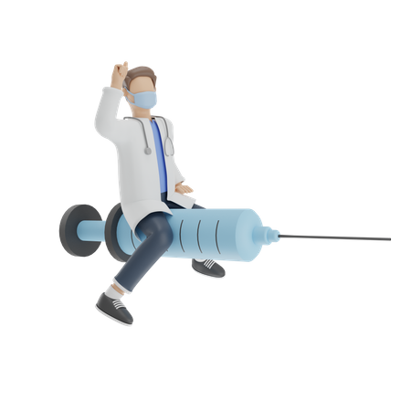 Covid 19 vaccine  3D Icon
