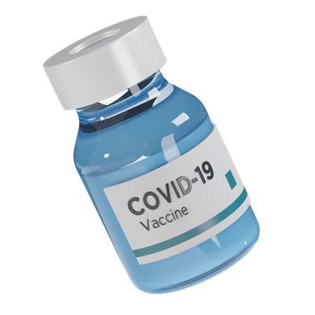 Covid 19 Vaccine Bottle  3D Illustration