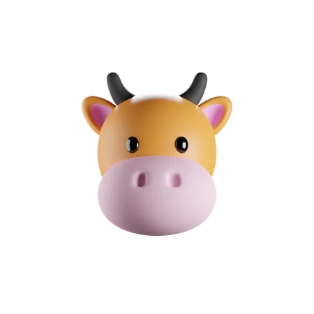 Cow 3 D Render Isolated Images 3D Icon