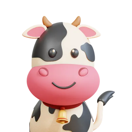 Cow  3D Illustration