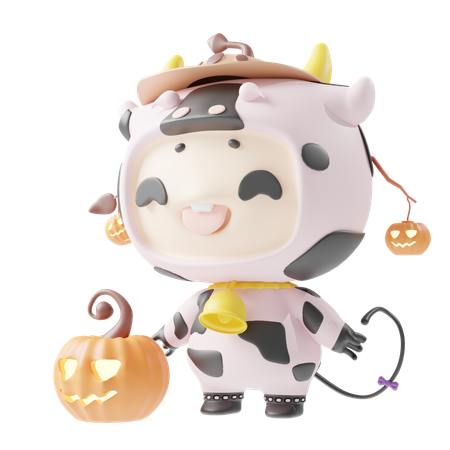 Cow  3D Illustration