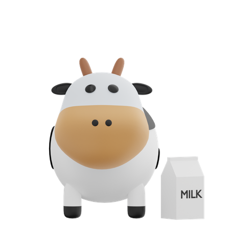 Cow  3D Illustration