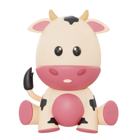 Cow  3D Illustration