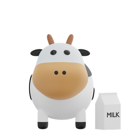 Cow 3D Illustration