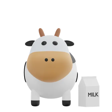 Cow 3D Illustration