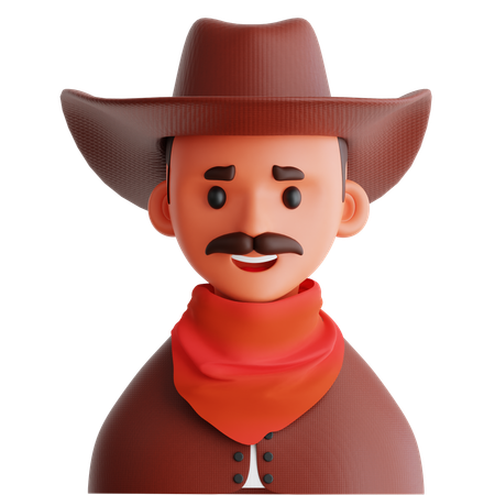 Cow-boy  3D Icon