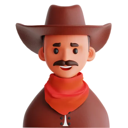 Cow-boy  3D Icon