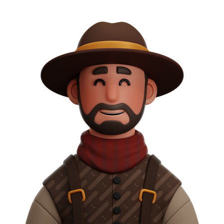 Cow-boy  3D Icon