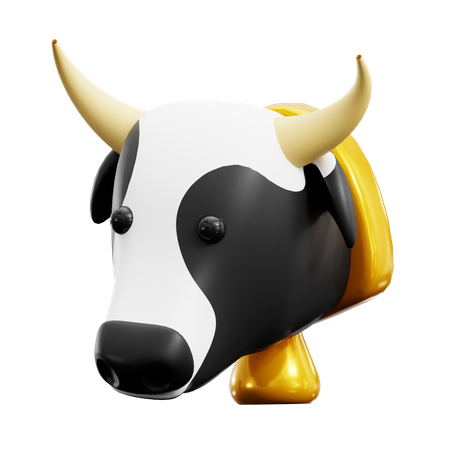 Cow Face  3D Icon