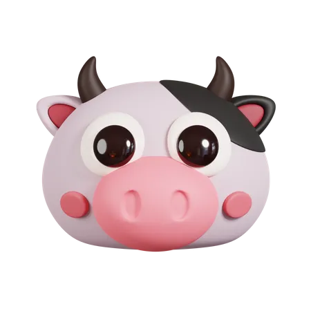 Cow Face  3D Emoji