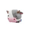 3d cow face logo