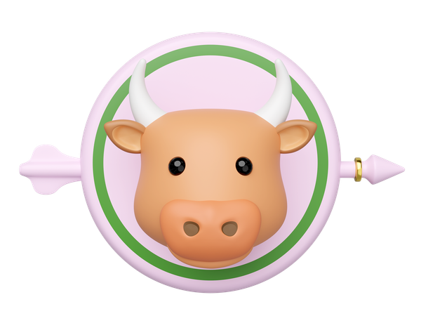 牛の頭  3D Icon