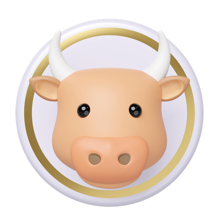 牛の頭  3D Icon